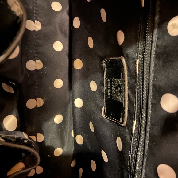 Ann Klein Wicker and Black Patent Leather Handbag - Picture 10 of 10